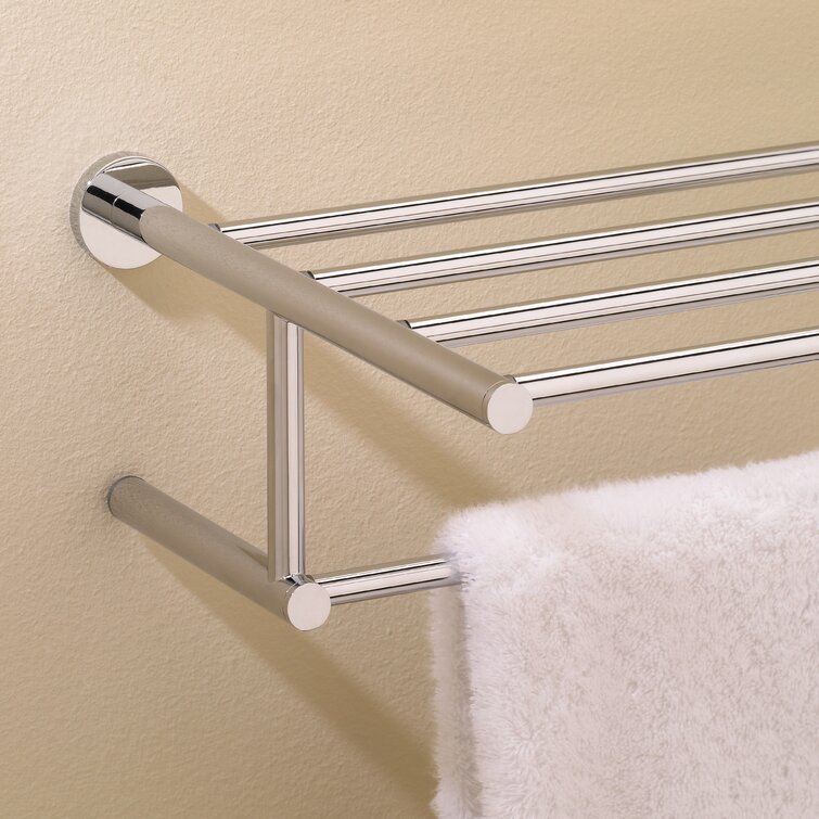 Chrome and discount brass towel bar